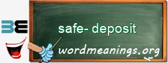 WordMeaning blackboard for safe-deposit